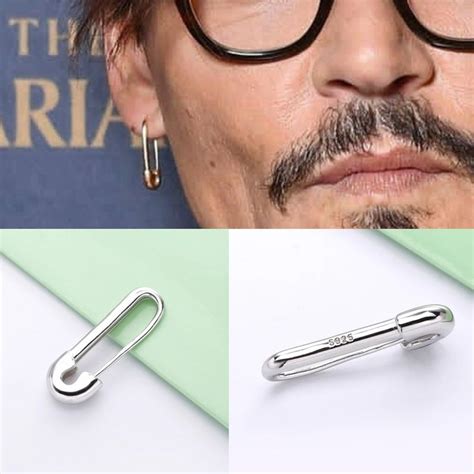 johnny depp safety pin earrings